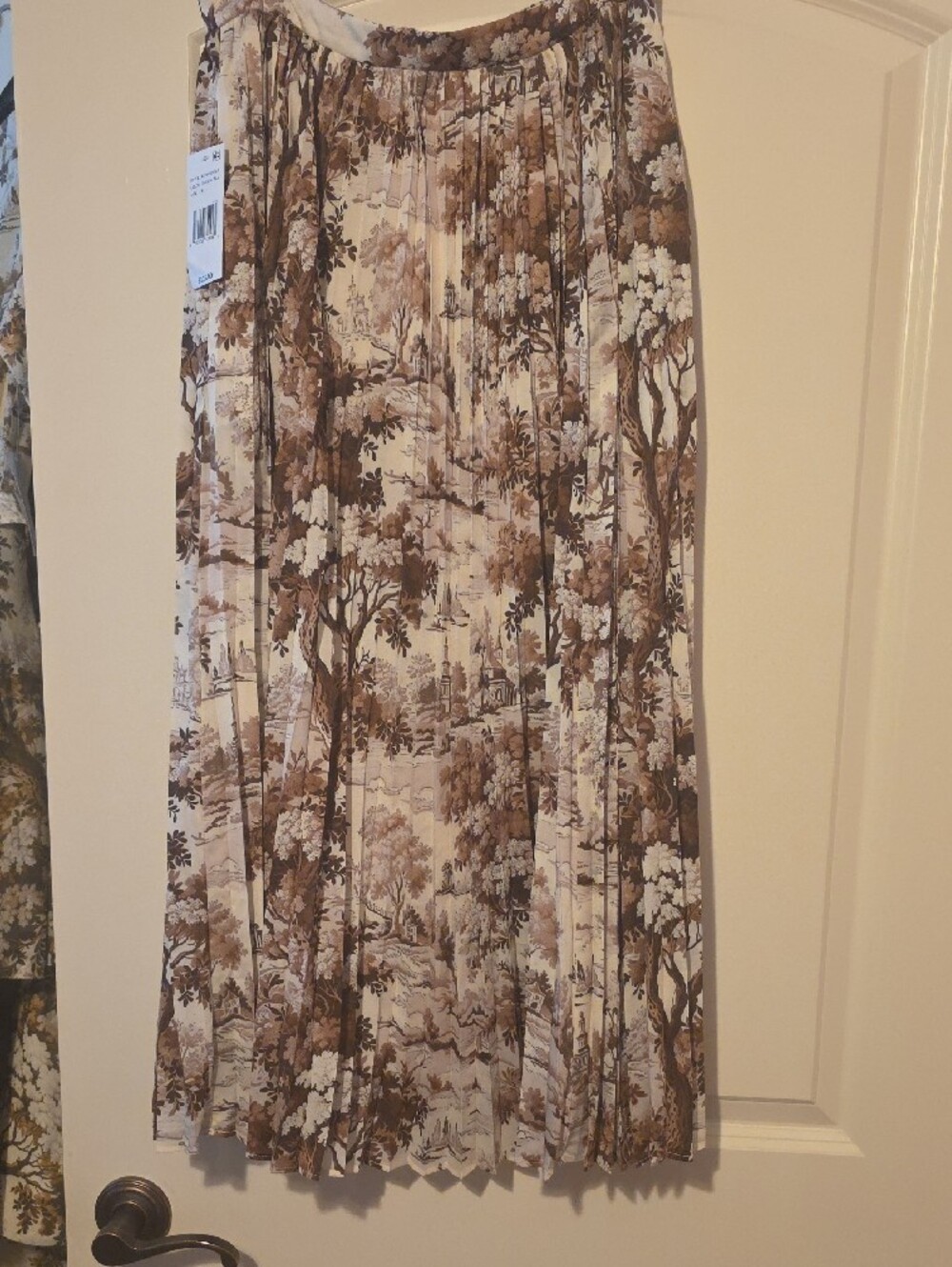 Mestiza Daniella Floral Midi Skirt in Brown Cream - Picture 8 of 10